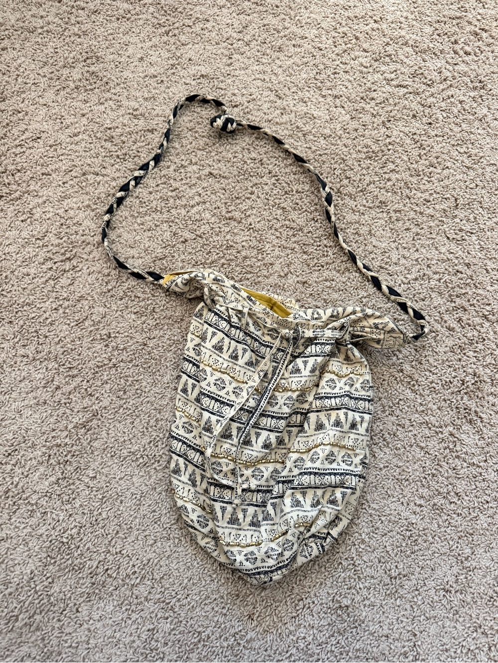 Boho Drawstring Crossbody Bag